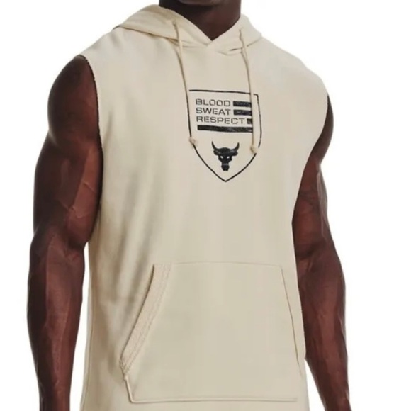 Under Armour Other - Under Armour Men's Project Rock Heavyweight Terry Sleeveless Hoodie 1370462-279